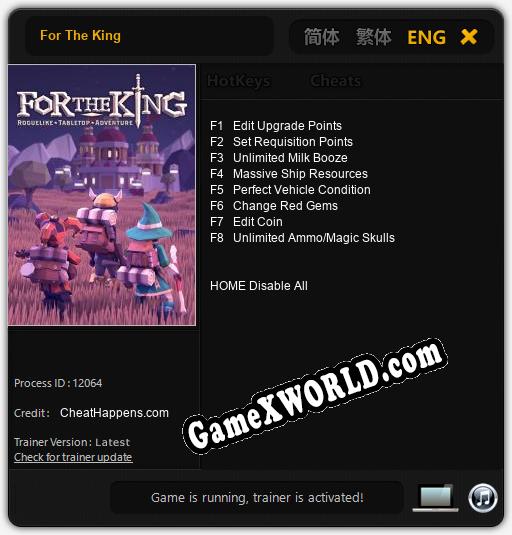 For The King: Трейнер +8 [v1.7]