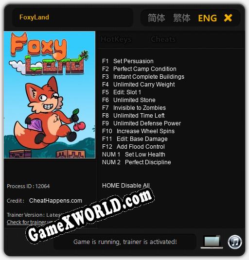 FoxyLand: Трейнер +14 [v1.5]