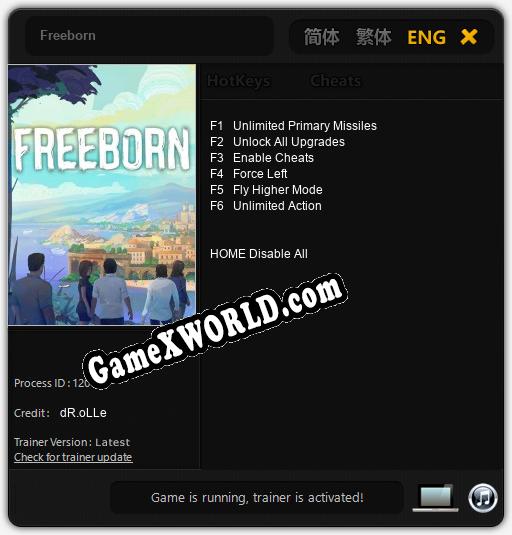 Freeborn: ТРЕЙНЕР И ЧИТЫ (V1.0.30)