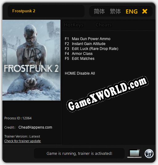 Трейнер для Frostpunk 2 [v1.0.2]