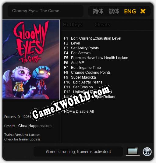 Gloomy Eyes: The Game: Читы, Трейнер +13 [CheatHappens.com]