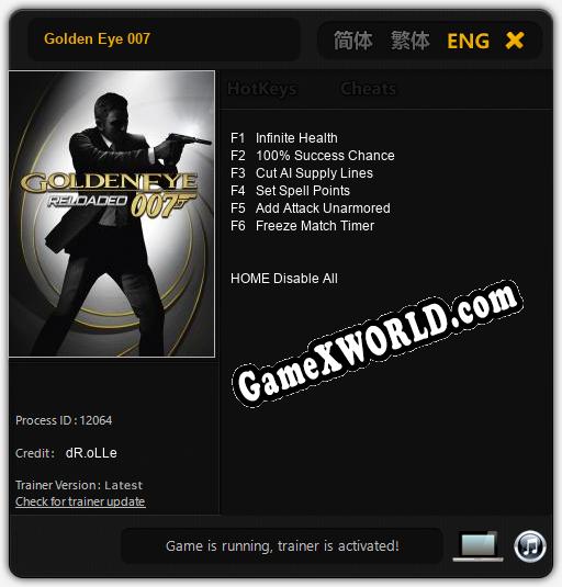 Golden Eye 007: Читы, Трейнер +6 [dR.oLLe]