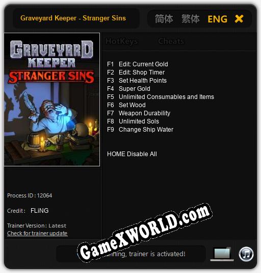 Graveyard Keeper - Stranger Sins: Трейнер +9 [v1.3]