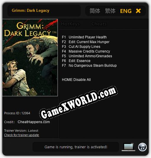 Grimm: Dark Legacy: Читы, Трейнер +7 [CheatHappens.com]
