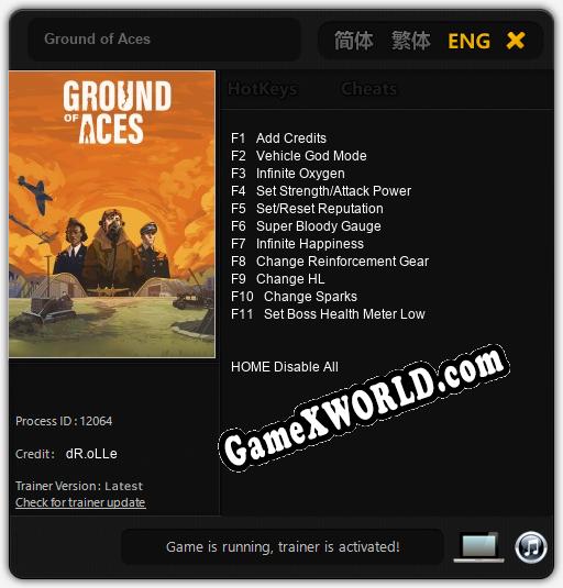 Ground of Aces: Читы, Трейнер +11 [dR.oLLe]