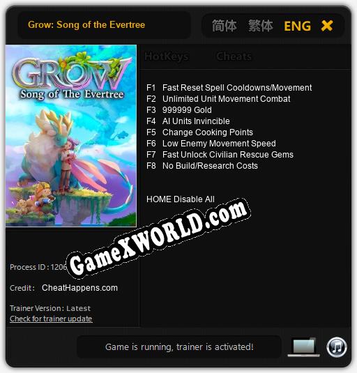 Grow: Song of the Evertree: Читы, Трейнер +8 [CheatHappens.com]