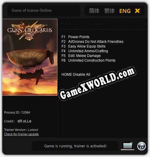 Guns of Icarus Online: Трейнер +6 [v1.5]