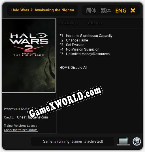 Трейнер для Halo Wars 2: Awakening the Nightmare [v1.0.7]