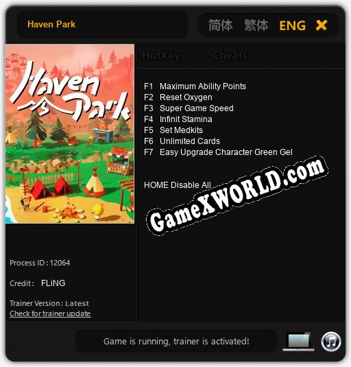 Haven Park: Читы, Трейнер +7 [FLiNG]