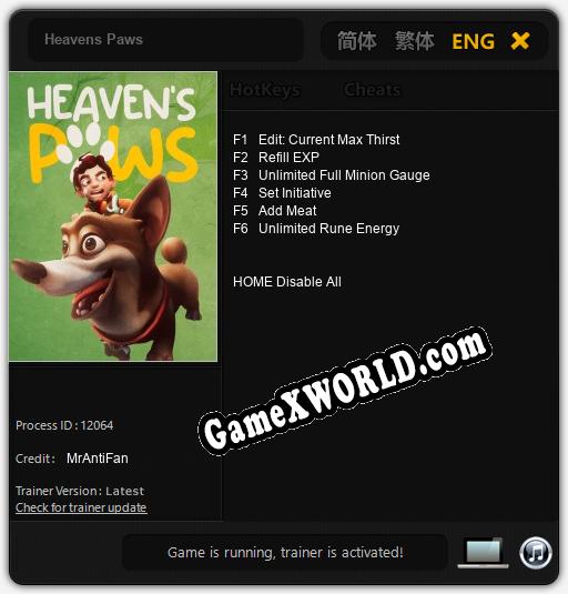 Heavens Paws: Трейнер +6 [v1.7]