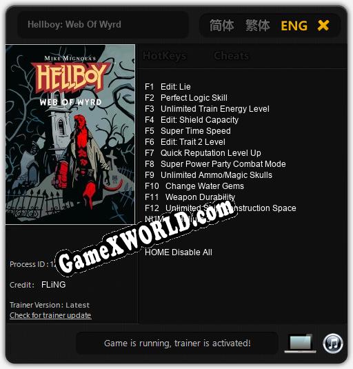 Hellboy: Web Of Wyrd: Трейнер +13 [v1.7]