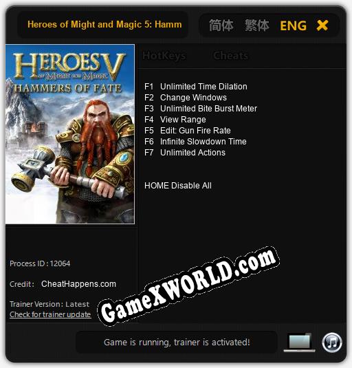 Heroes of Might and Magic 5: Hammers of Fate: Читы, Трейнер +7 [CheatHappens.com]