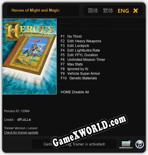 Heroes of Might and Magic: Читы, Трейнер +10 [dR.oLLe]