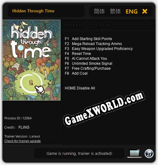 Трейнер для Hidden Through Time [v1.0.3]