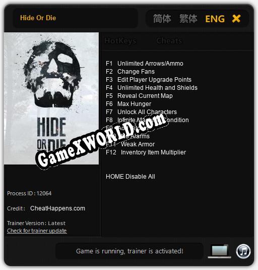 Hide Or Die: Читы, Трейнер +12 [CheatHappens.com]