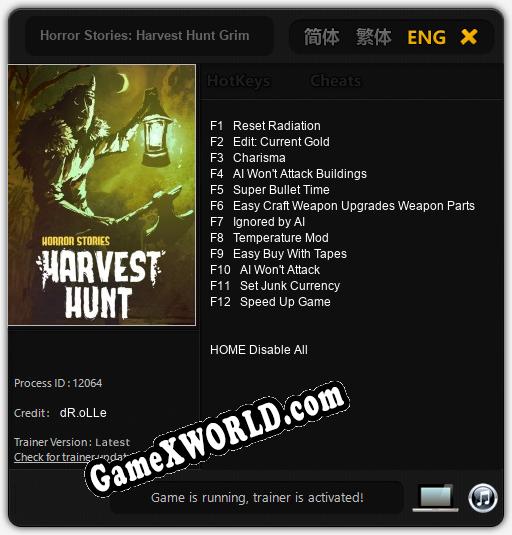 Horror Stories: Harvest Hunt Grim Deck Builder: Трейнер +12 [v1.6]