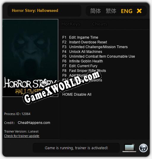 Horror Story: Hallowseed: ТРЕЙНЕР И ЧИТЫ (V1.0.69)