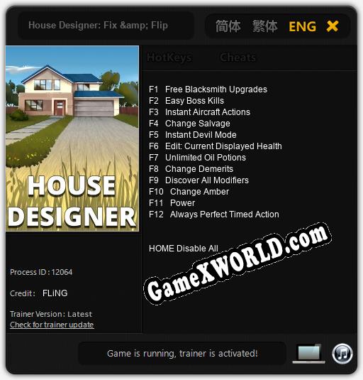 Трейнер для House Designer: Fix & Flip [v1.0.7]