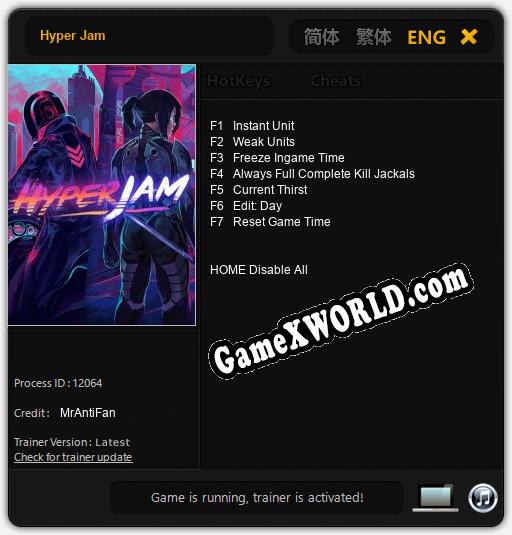 Hyper Jam: Трейнер +7 [v1.9]