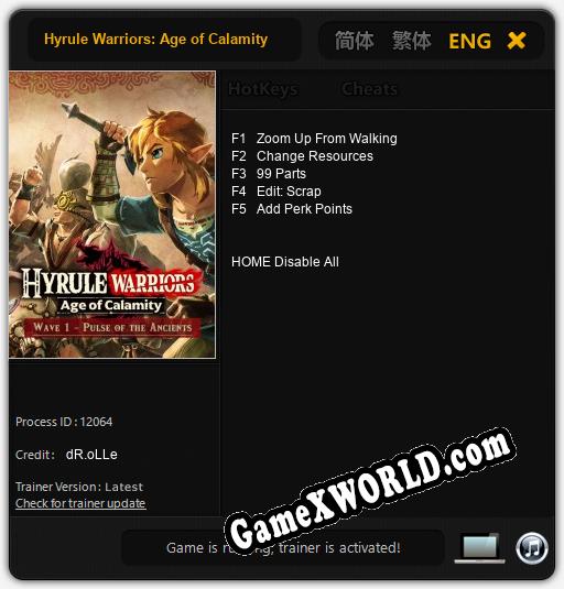 Hyrule Warriors: Age of Calamity Pulse of the Ancients: Читы, Трейнер +5 [dR.oLLe]