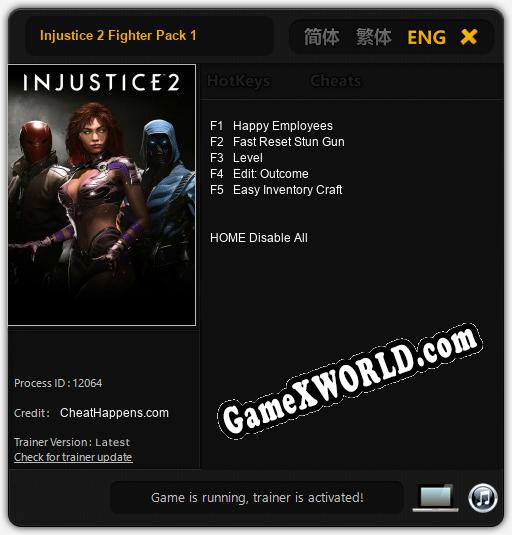 Injustice 2 Fighter Pack 1: Трейнер +5 [v1.9]