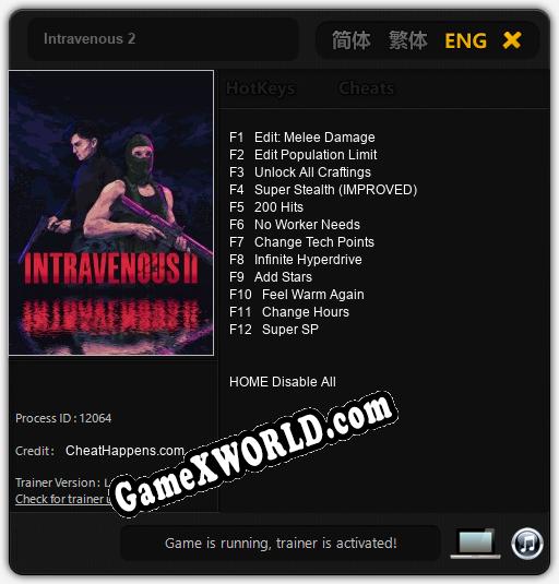 Intravenous 2: ТРЕЙНЕР И ЧИТЫ (V1.0.19)