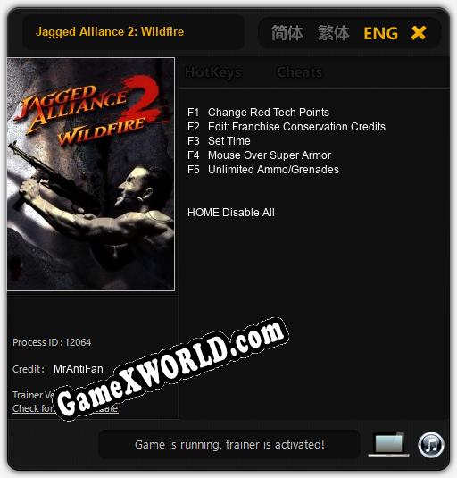 Jagged Alliance 2: Wildfire: Трейнер +5 [v1.2]