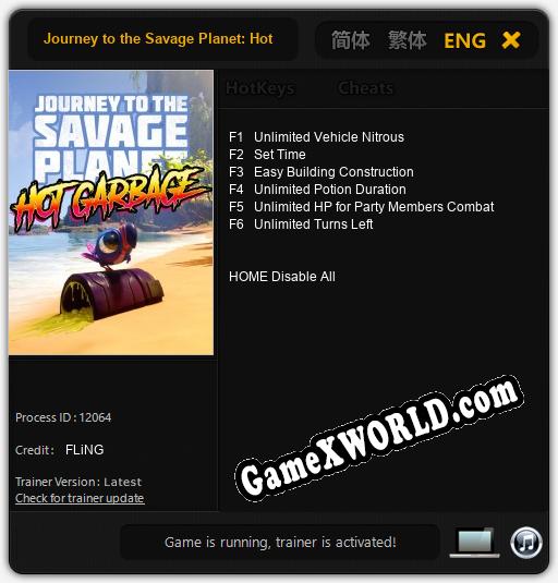 Journey to the Savage Planet: Hot Garbage: Трейнер +6 [v1.9]