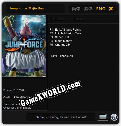 Трейнер для Jump Force: Majin Buu [v1.0.3]