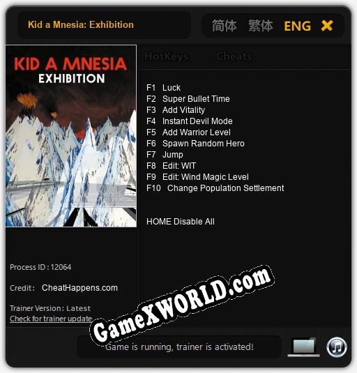 Kid a Mnesia: Exhibition: Читы, Трейнер +10 [CheatHappens.com]