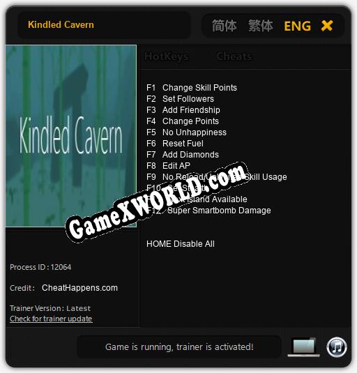 Трейнер для Kindled Cavern [v1.0.2]