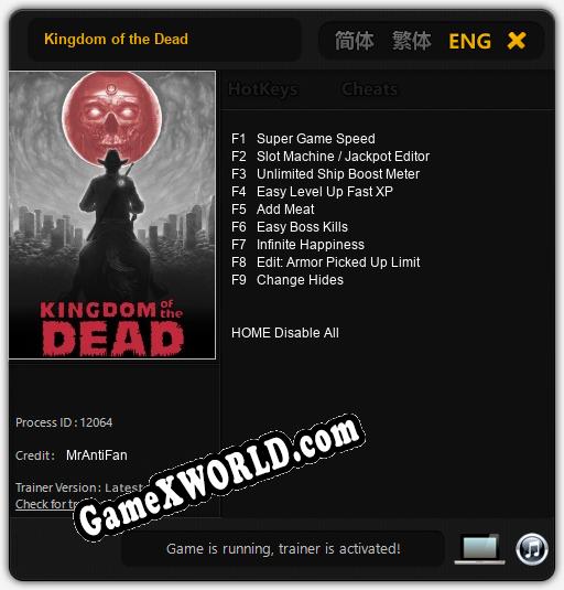 Трейнер для Kingdom of the Dead [v1.0.4]