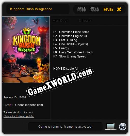 Kingdom Rush Vengeance: Читы, Трейнер +7 [CheatHappens.com]