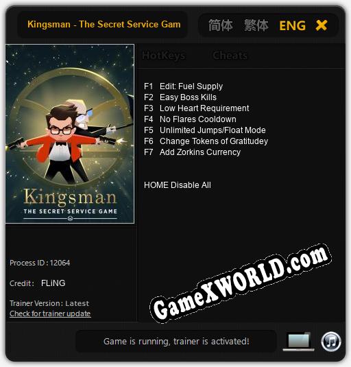 Kingsman - The Secret Service Game: Читы, Трейнер +7 [FLiNG]