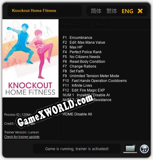 Knockout Home Fitness: ТРЕЙНЕР И ЧИТЫ (V1.0.20)