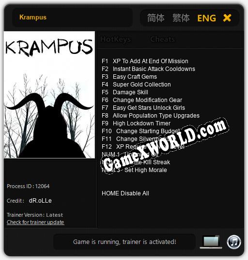 Krampus: Трейнер +15 [v1.1]