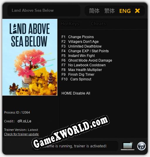 Трейнер для Land Above Sea Below [v1.0.2]