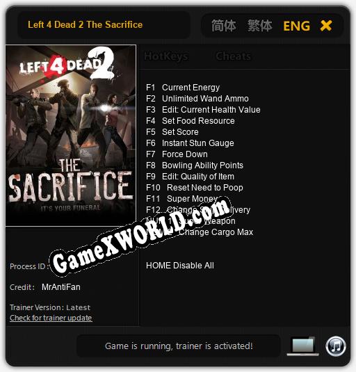 Left 4 Dead 2 The Sacrifice: Читы, Трейнер +14 [MrAntiFan]