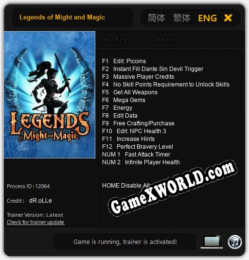 Legends of Might and Magic: Читы, Трейнер +14 [dR.oLLe]