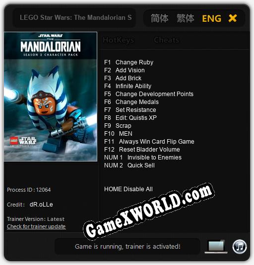 LEGO Star Wars: The Mandalorian Season 2: ТРЕЙНЕР И ЧИТЫ (V1.0.43)