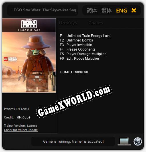 Трейнер для LEGO Star Wars: The Skywalker Saga Book of Boba Fett [v1.0.4]