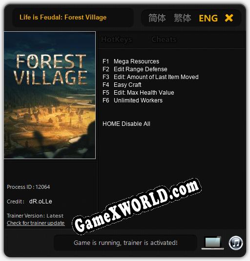 Life is Feudal: Forest Village: Трейнер +6 [v1.3]