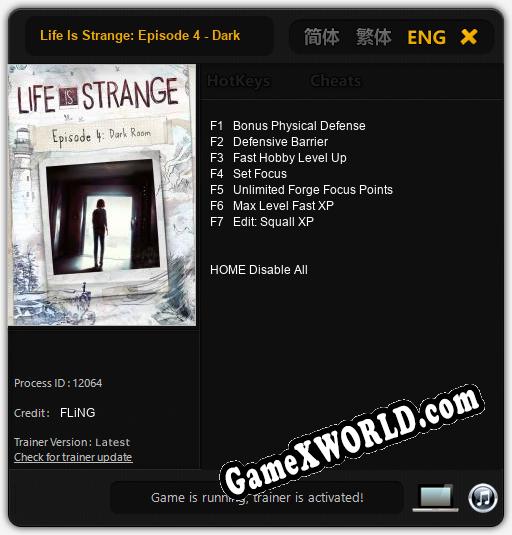 Life Is Strange: Episode 4 - Dark Room: Трейнер +7 [v1.7]