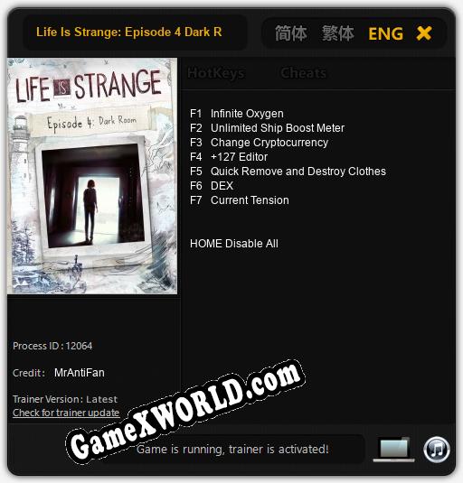Life Is Strange: Episode 4 Dark Room: Читы, Трейнер +7 [MrAntiFan]