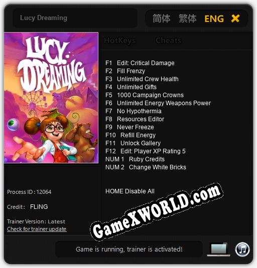 Lucy Dreaming: Трейнер +14 [v1.4]