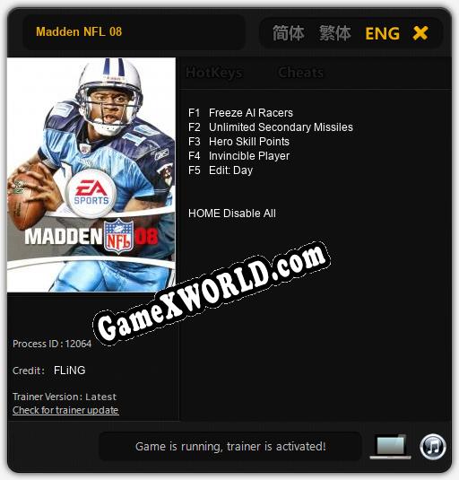 Madden NFL 08: Трейнер +5 [v1.6]