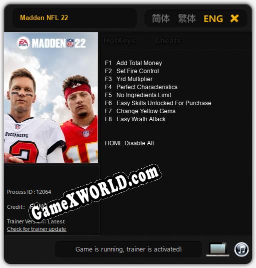 Madden NFL 22: ТРЕЙНЕР И ЧИТЫ (V1.0.83)