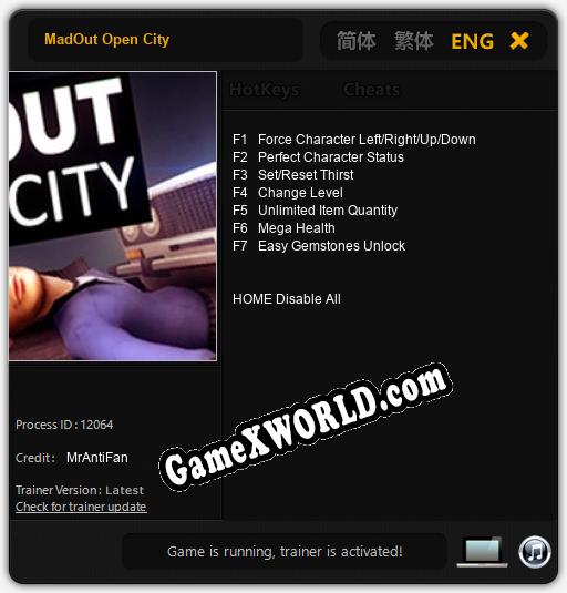 Трейнер для MadOut Open City [v1.0.4]