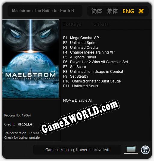 Maelstrom: The Battle for Earth Begins: ТРЕЙНЕР И ЧИТЫ (V1.0.71)