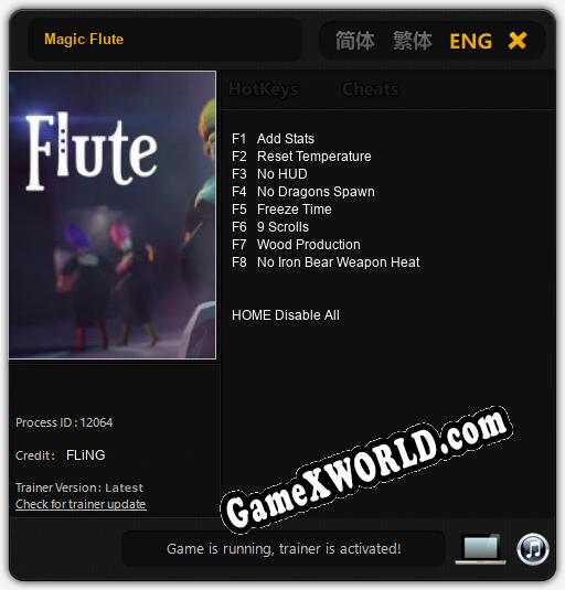 Magic Flute: Трейнер +8 [v1.9]